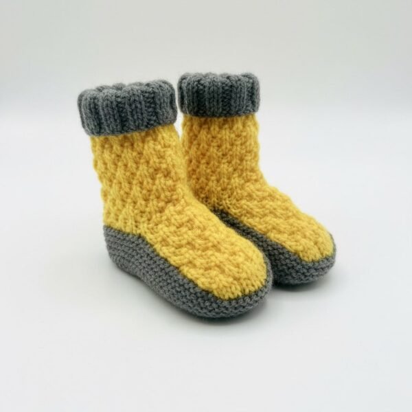 Chaussons bébé tricotés main, 24 mois
