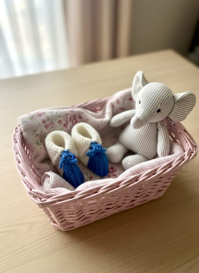 Chaussons bébé tricotés main bleus, de 3 à 6 mois