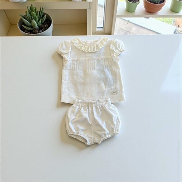 Ensemble blouse et culotte José Varon pour bébé, 6 mois