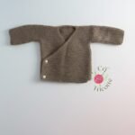 Gilet bébé tricoté main par Cri-Cri, de 3 à 6 mois, vue 3