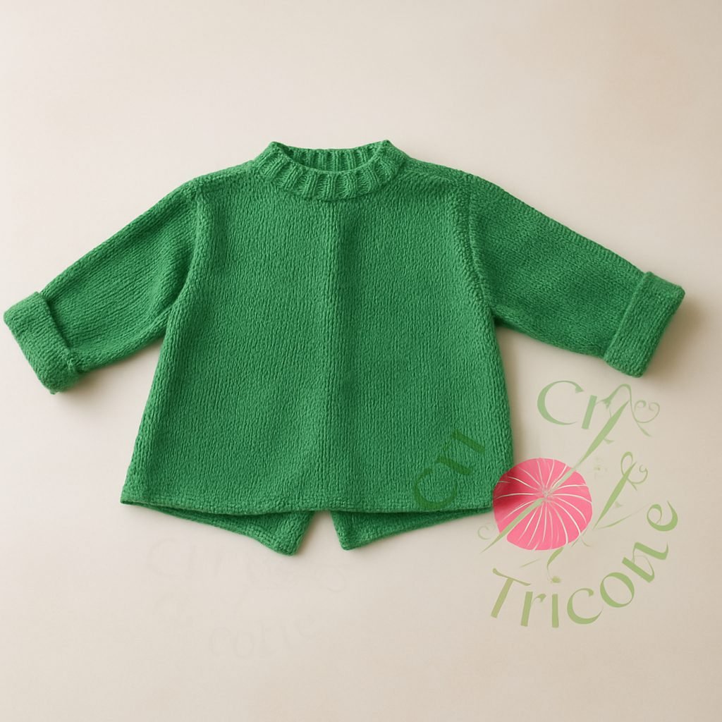 Gilet bébé tricoté main, de 9 à 12 mois