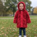Manteau enfant tricoté main, 4 ans